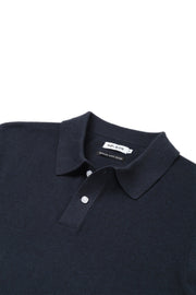 Knitted Polo Dark Blue
