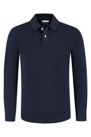 Knitted Polo Dark Blue