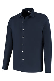 Lindo Dark Blue Linen Shirt