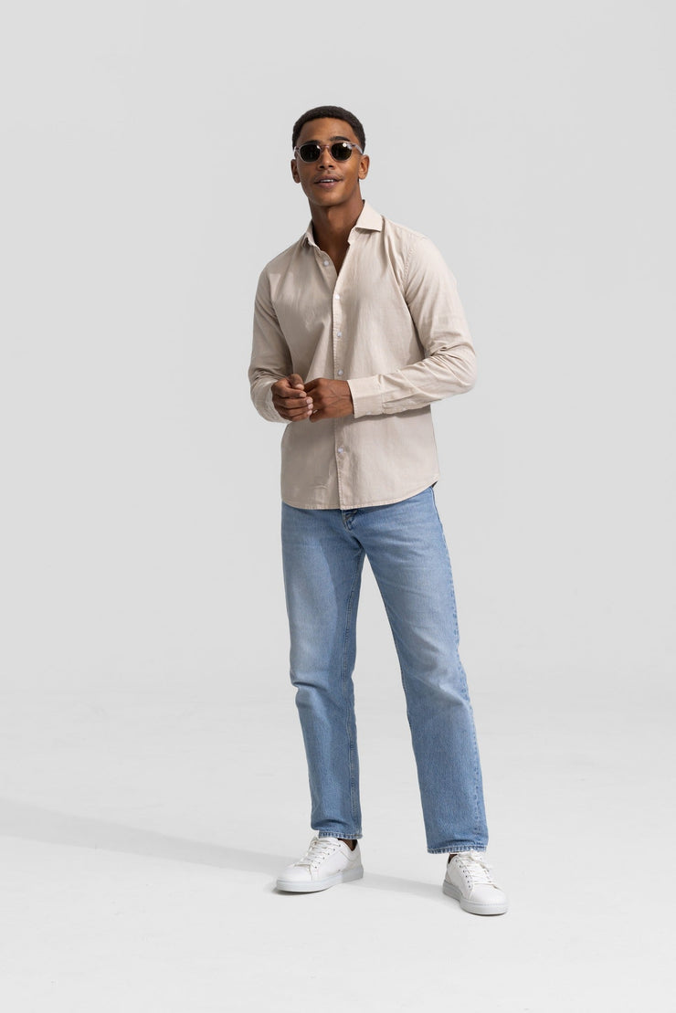 Lindo Beige Linen Shirt