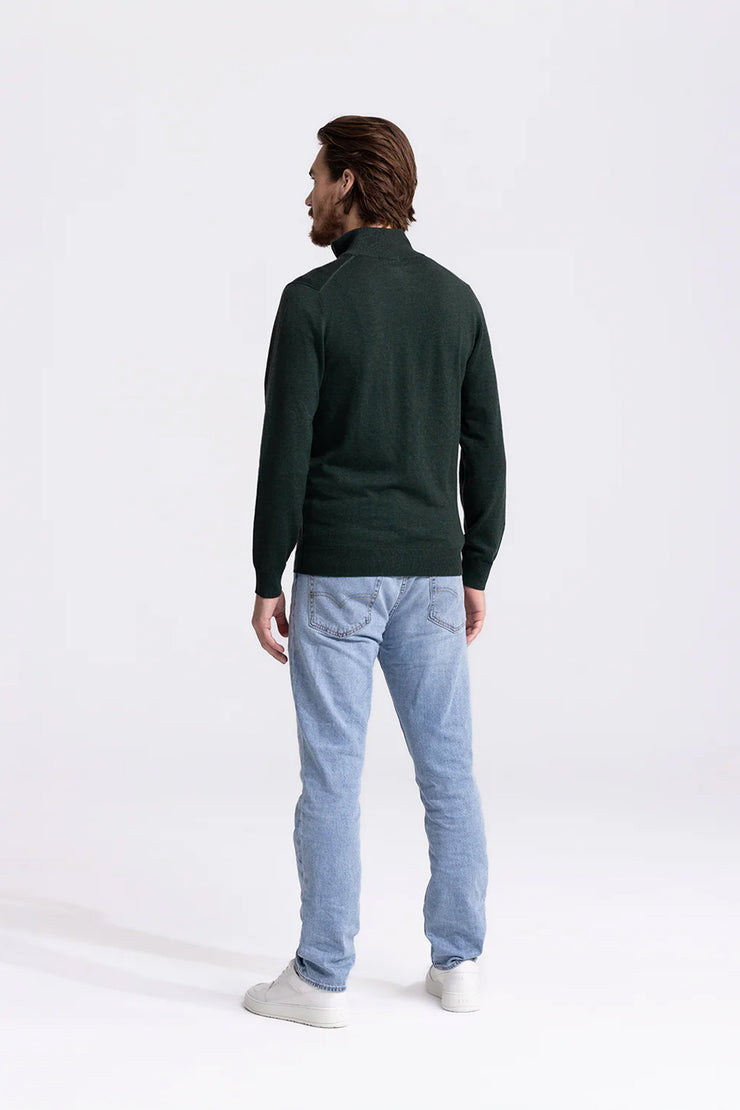 Quarter-zip Green Sweater