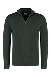 Quarter-zip Green Sweater