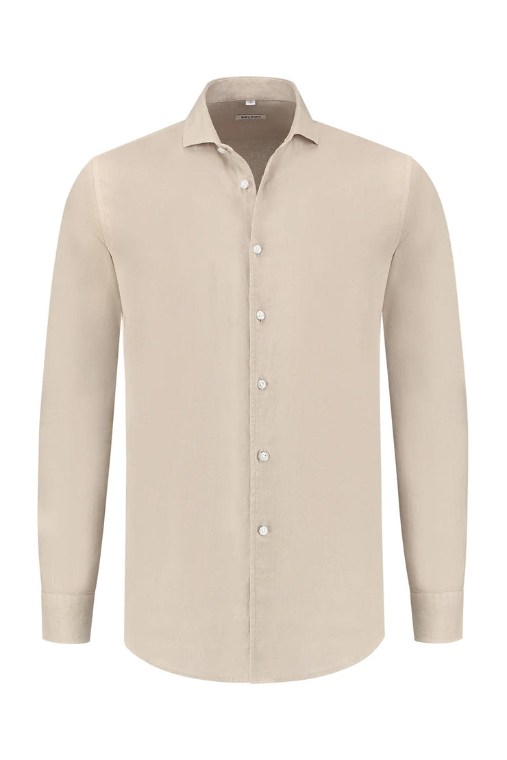 Lindo Beige Linen Shirt