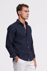 Lindo Dark Blue Linen Shirt