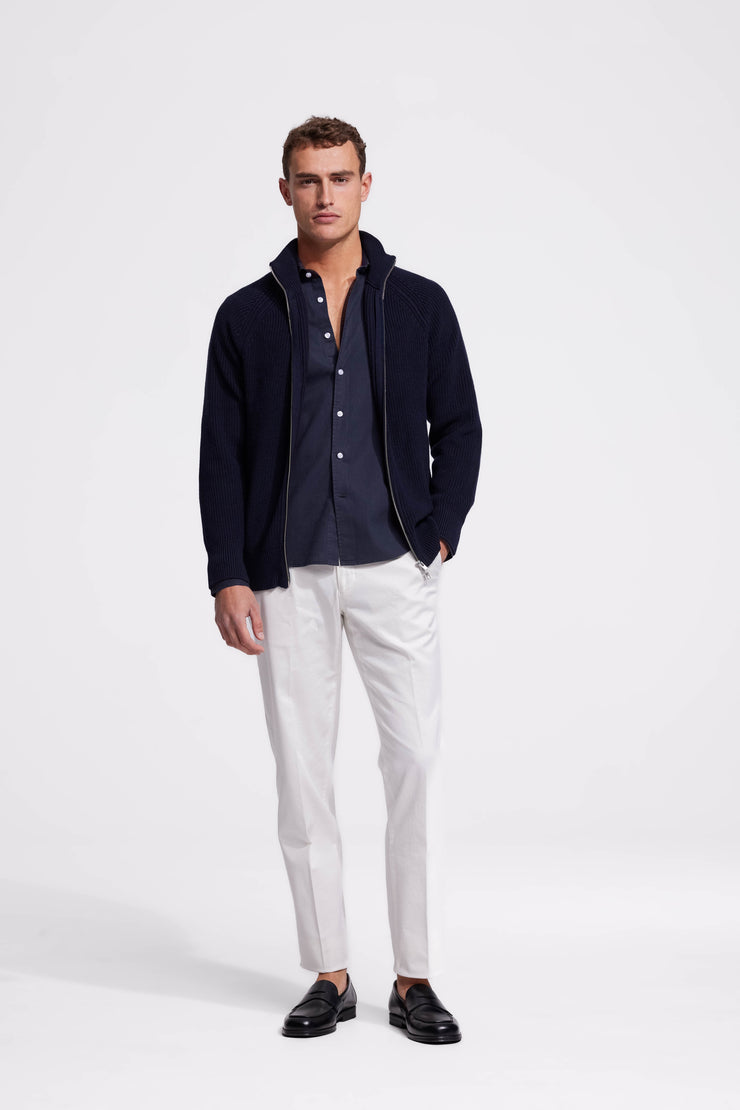 Lindo Dark Blue Linen Shirt