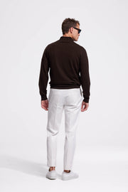 Quarter-zip Chocolate Brown Sweater