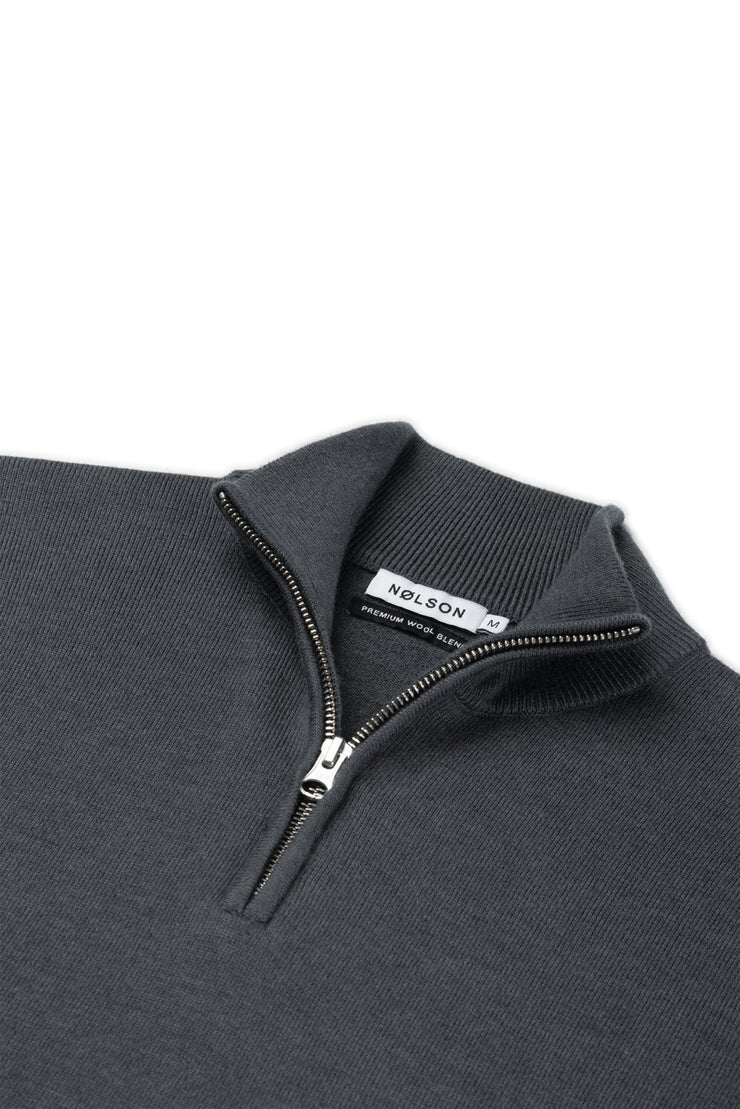 Quarter-zip Petrol Sweater