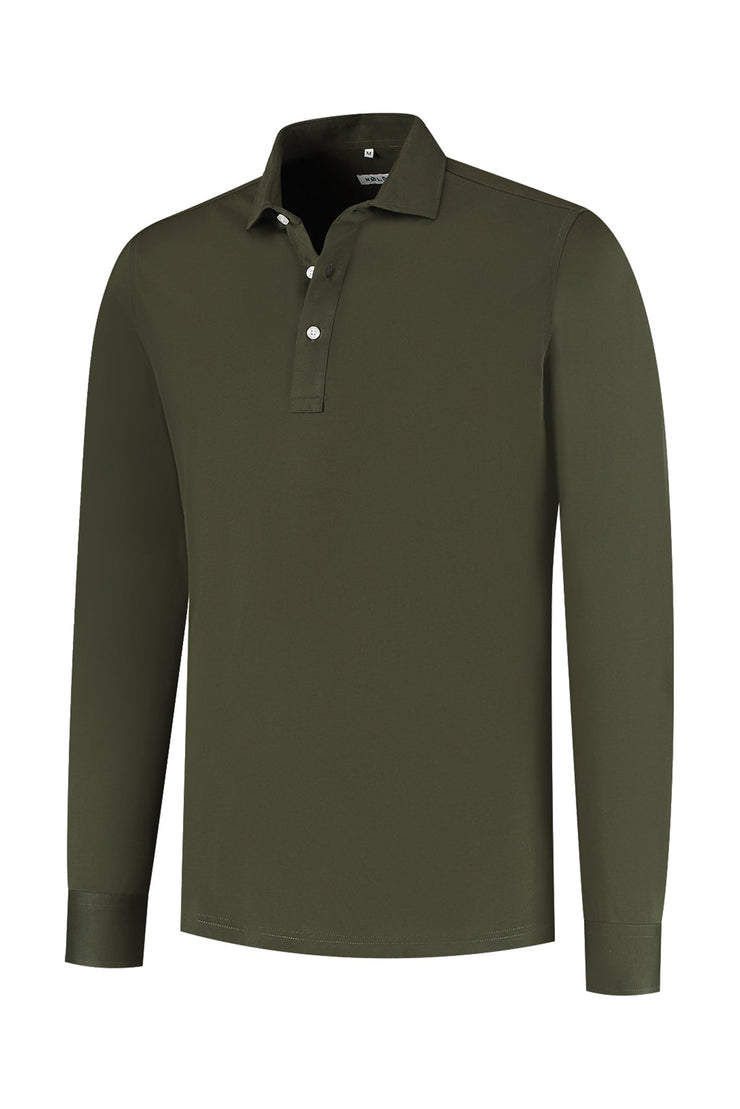 Polo Longsleeve Dark Green