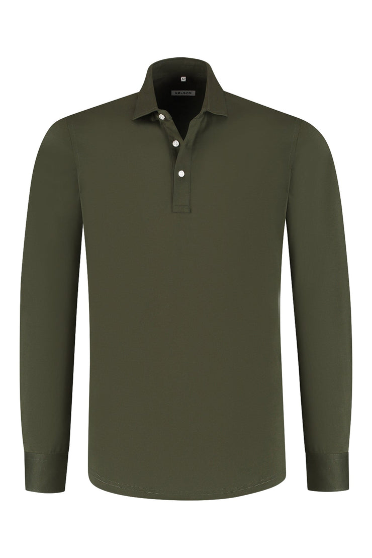 Polo Longsleeve Dark Green
