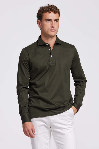 Polo Longsleeve Dark Green