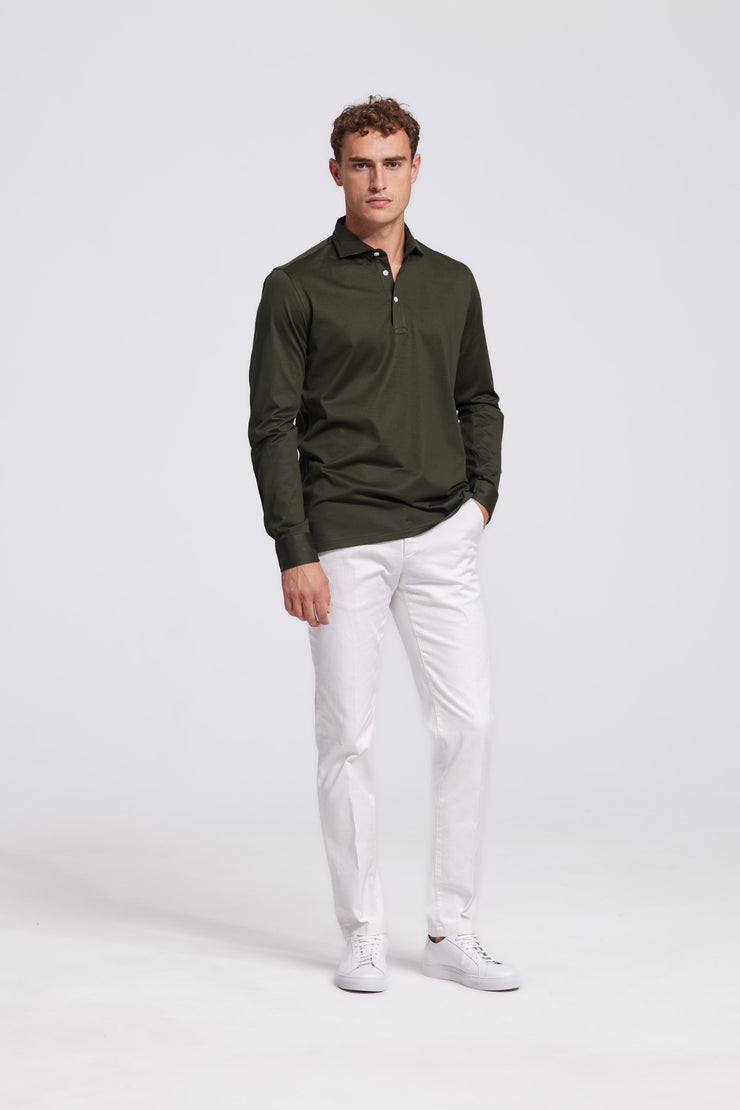 Polo Longsleeve Dark Green