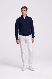 Quarter-zip Dark Blue Sweater