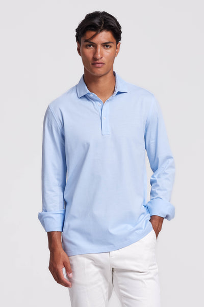 Polo Longsleeve Light Blue