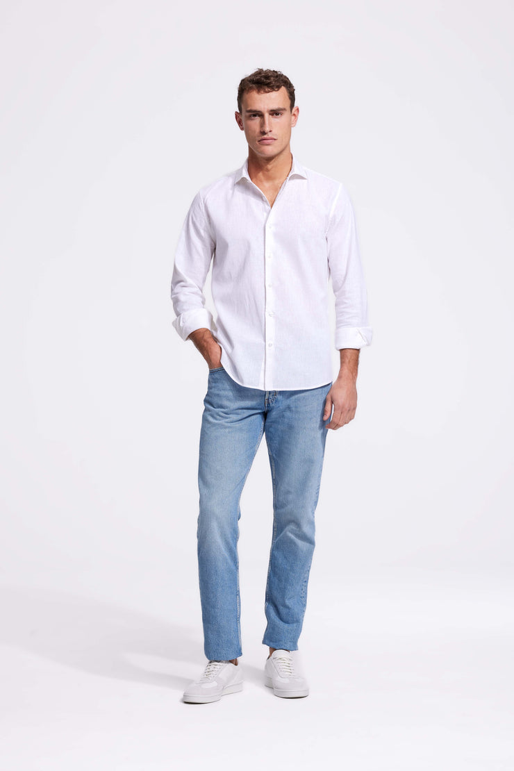Lindo White Linen Shirt