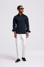 Polo Long Sleeve Dark Blue