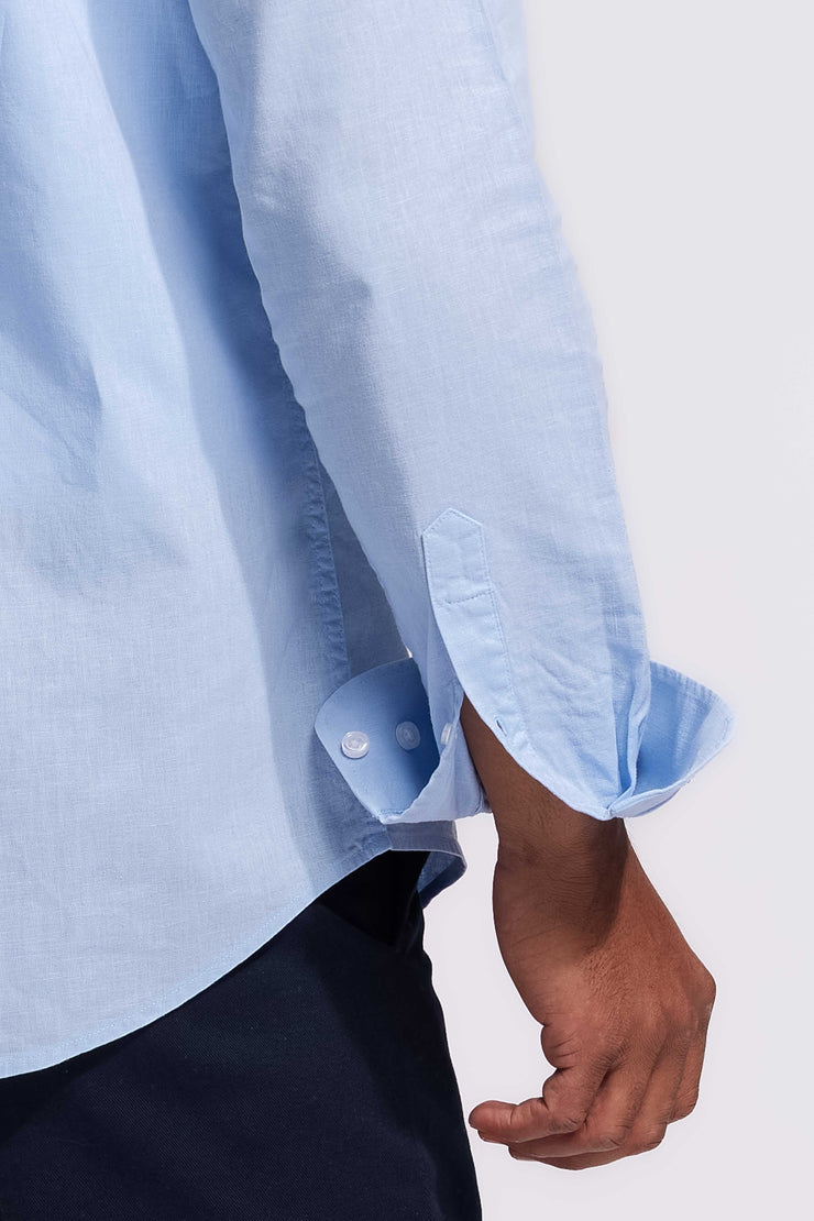 Lindo Light Blue Linen Shirt