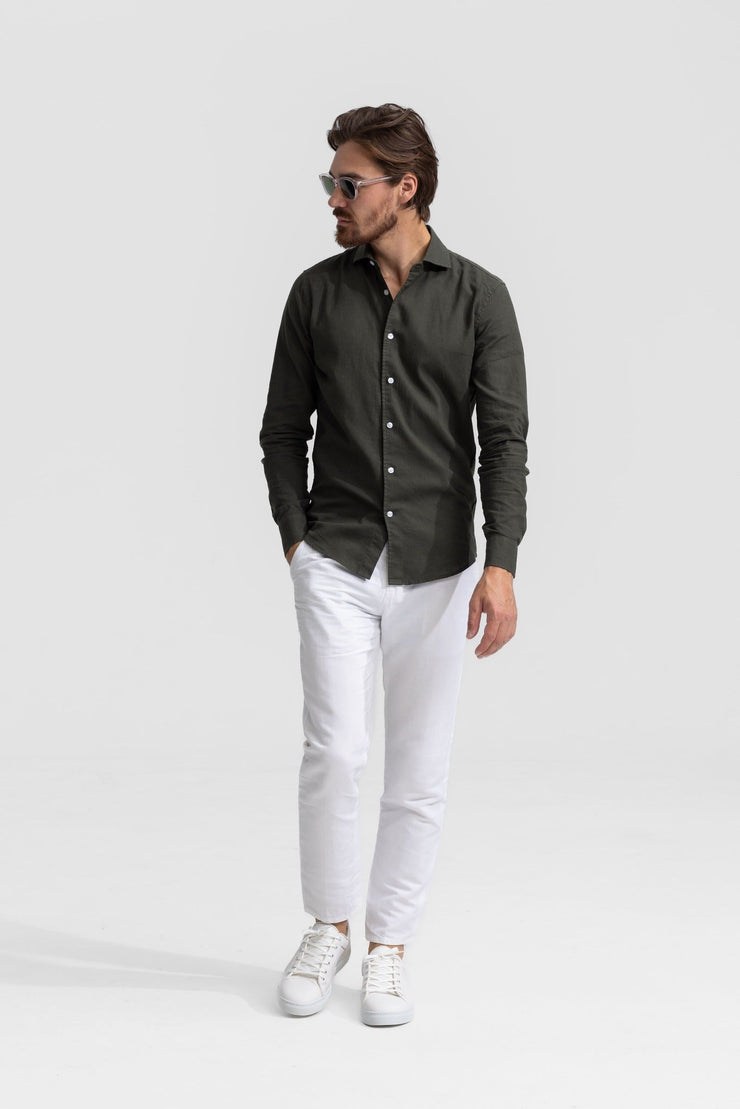 Lindo Green Linen Shirt
