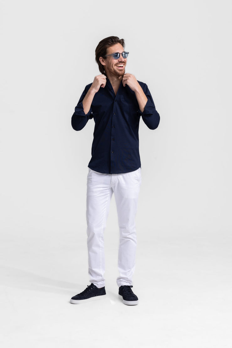 Sträcka Dark Blue Stretch Shirt